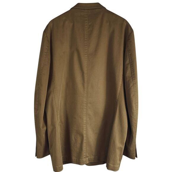 Kroon Men's Bono 2 Washed Stretch Cotton Sport Coat Jacket Olive Green 46 X-Long - Picture 5 of 8
